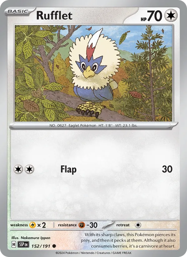 Rufflet Pokémon card