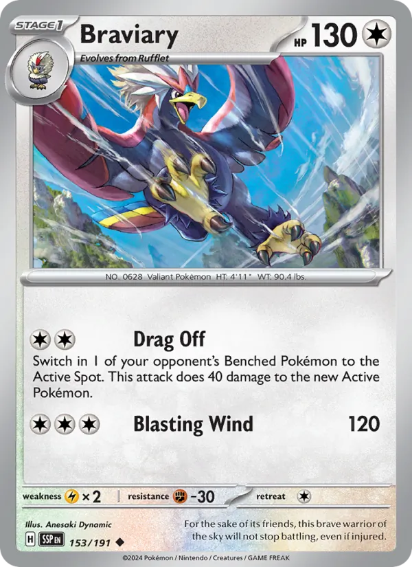 Braviary Pokémon card