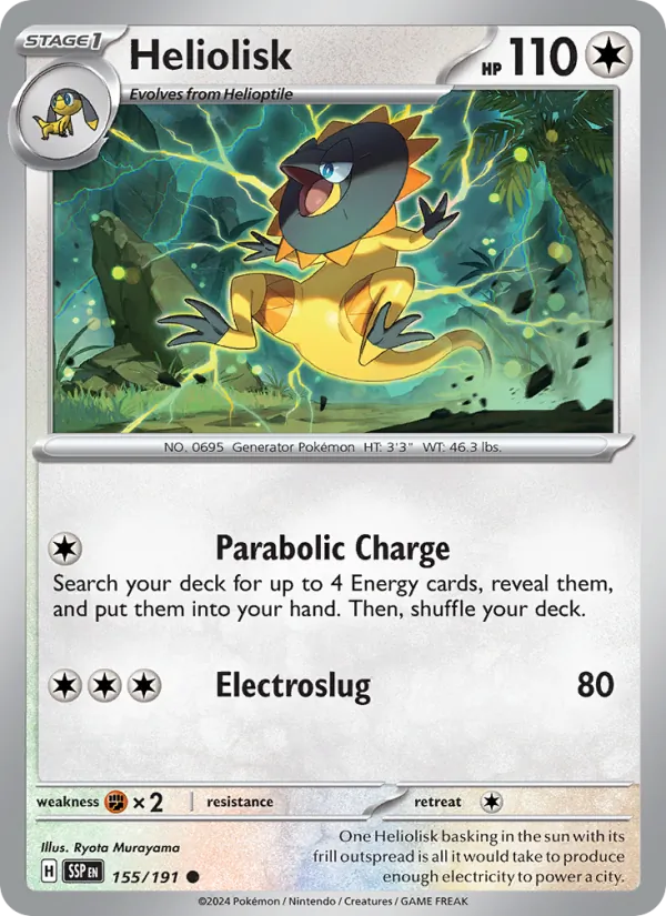 Heliolisk Pokémon card
