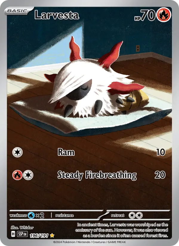 Larvesta Pokémon card