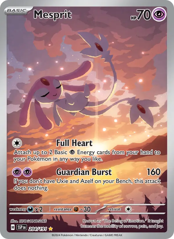Mesprit Pokémon card