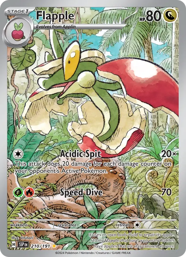 Flapple Pokémon card