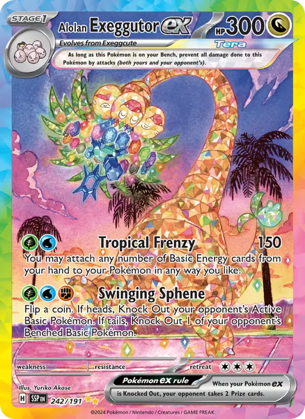 Alolan Exeggutor ex Pokémon card