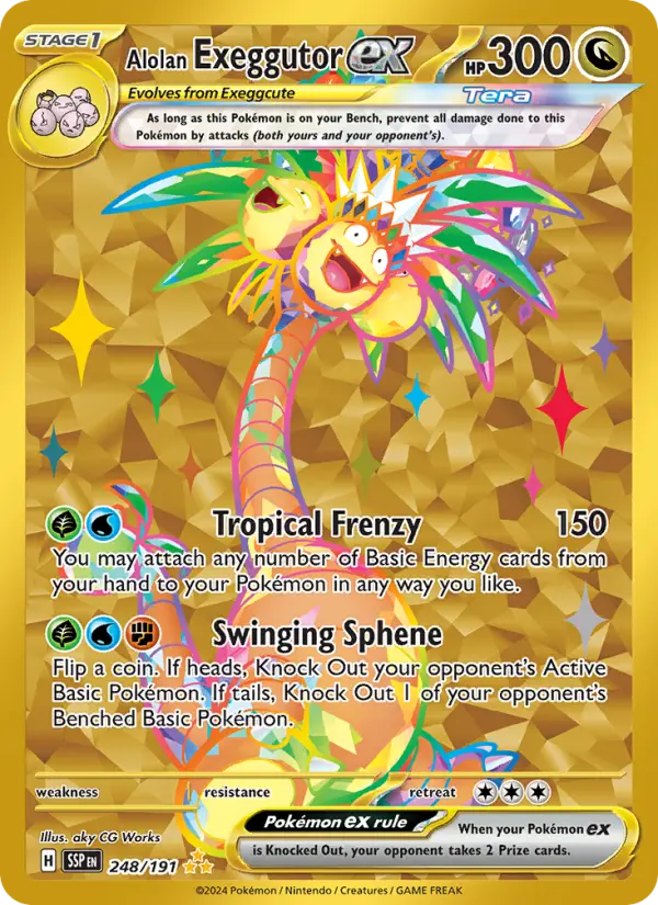 Alolan Exeggutor ex Pokémon card