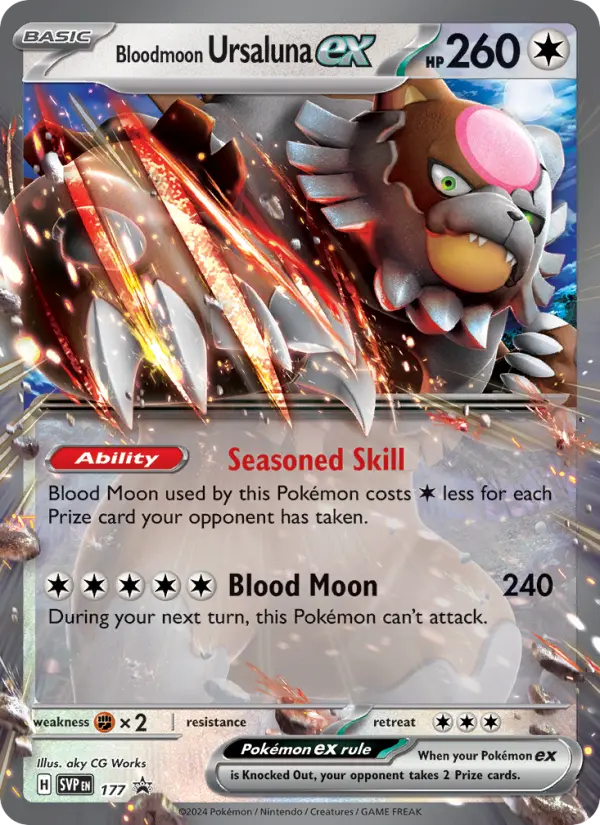 Bloodmoon Ursaluna ex Pokémon card