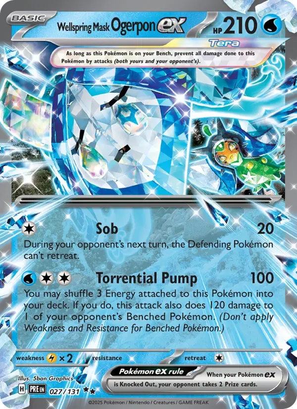 Wellspring Mask Ogerpon ex Pokémon card