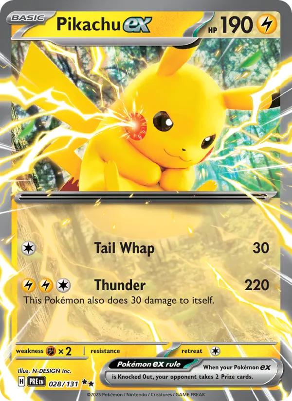 Pikachu ex Pokémon card