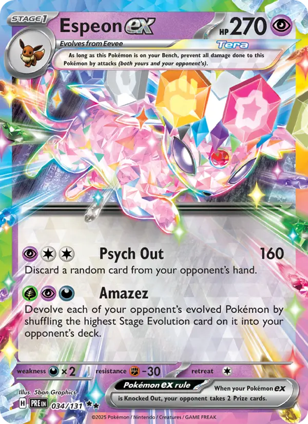 Espeon ex Pokémon card