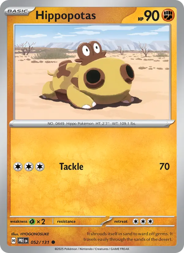 Hippopotas Pokémon card