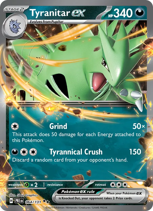 Tyranitar ex Pokémon card