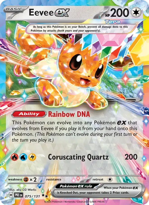 Eevee ex Pokémon card