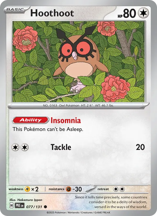 Hoothoot Pokémon card