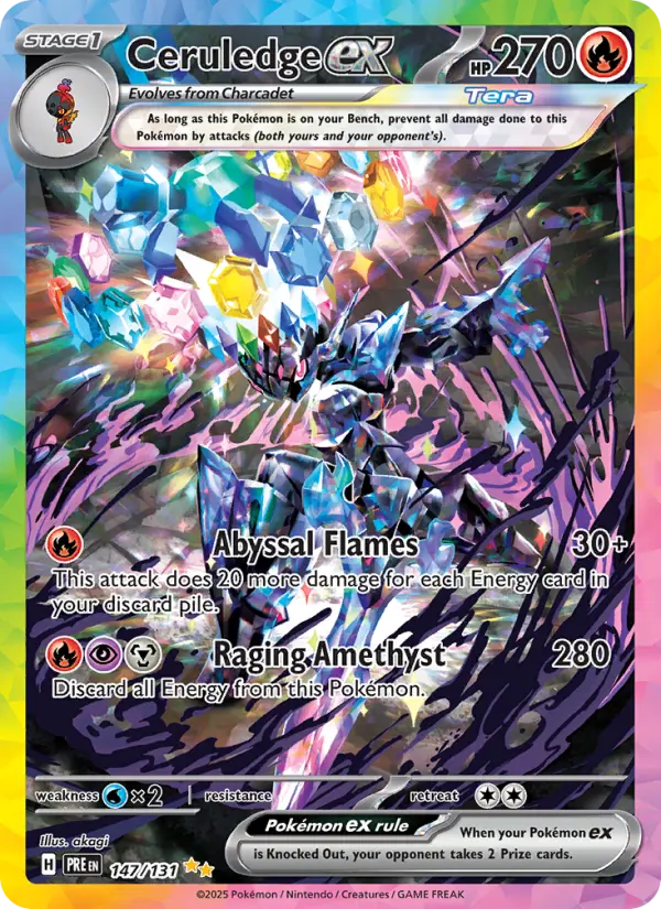 Ceruledge ex Pokémon card
