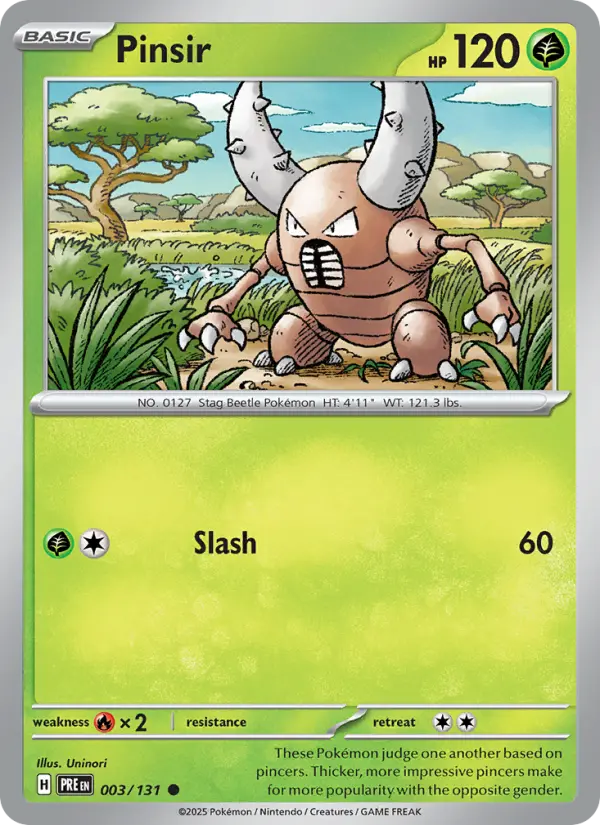 Pinsir Pokémon card