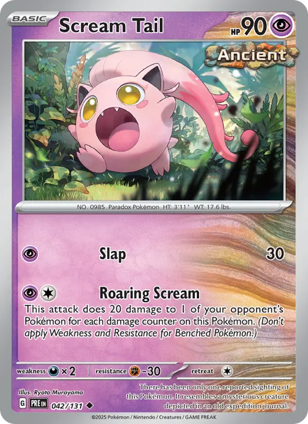 Scream Tail Pokémon card
