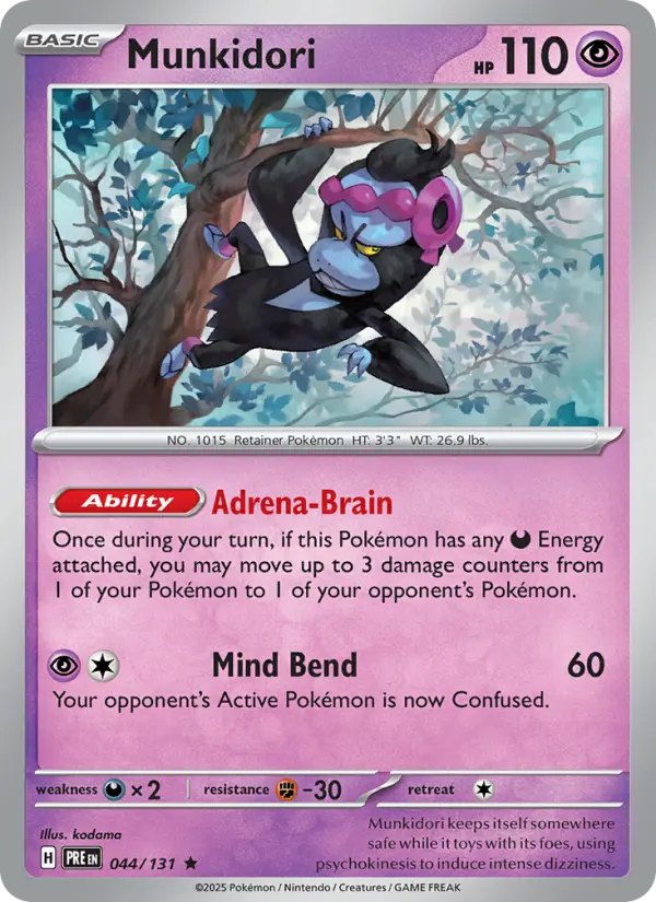 Munkidori Pokémon card