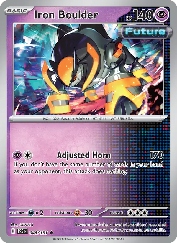 Iron Boulder Pokémon card