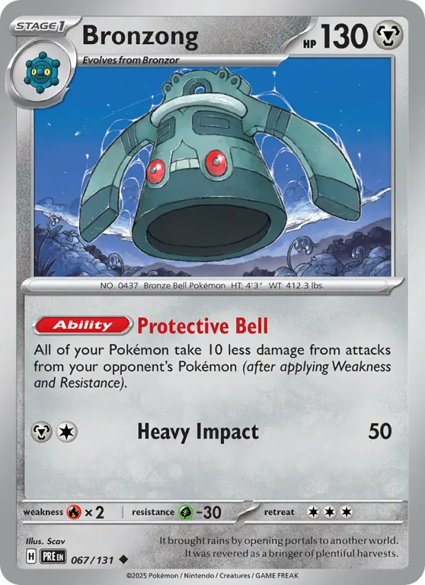 Bronzong Pokémon card