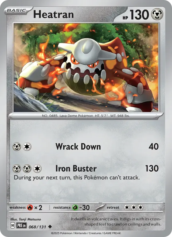 Heatran Pokémon card