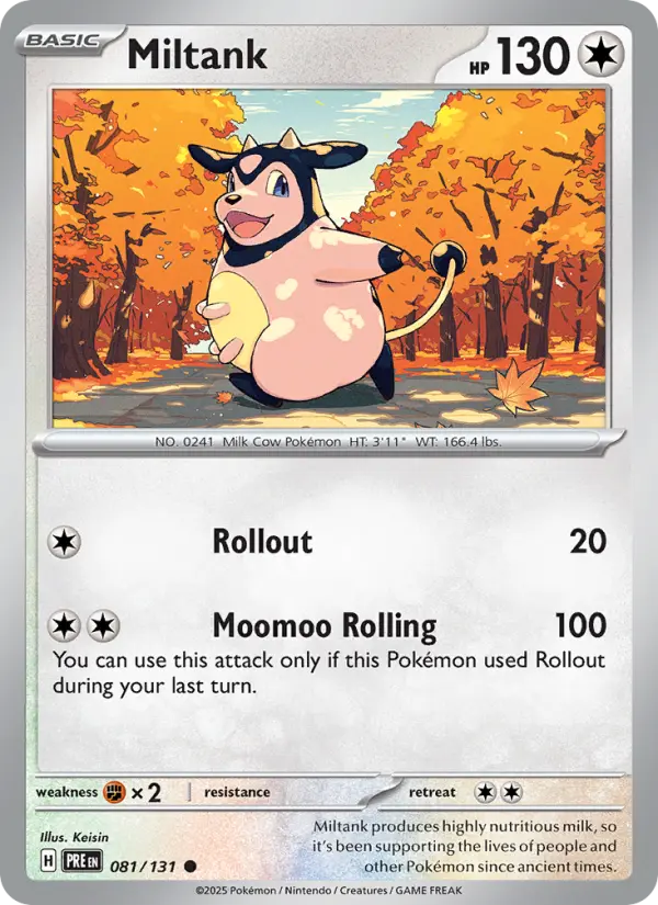 Miltank Pokémon card
