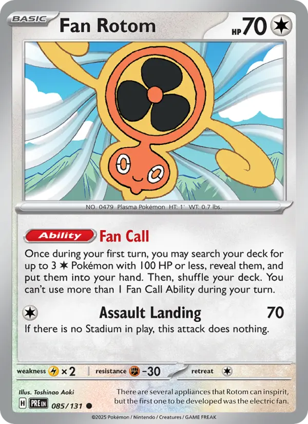 Fan Rotom Pokémon card