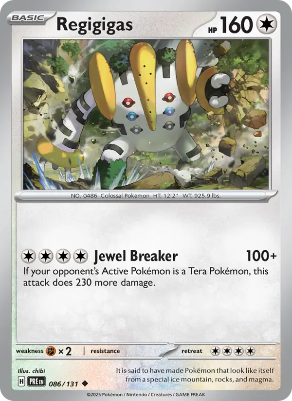 Regigigas Pokémon card