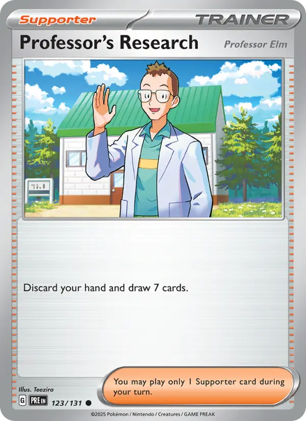 Professor's Research Pokémon card