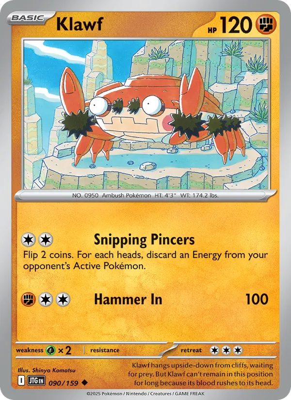 Klawf Pokémon card