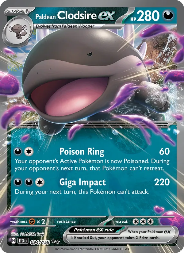 Paldean Clodsire ex Pokémon card