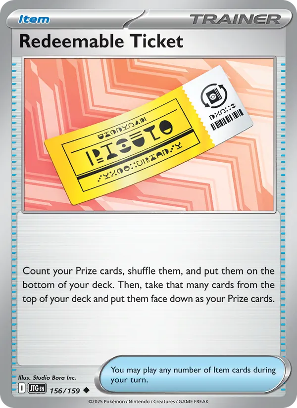Redeemable Ticket card