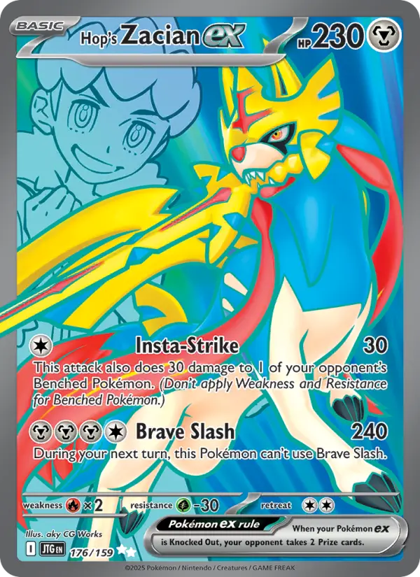 Hop's Zacian ex Pokémon card