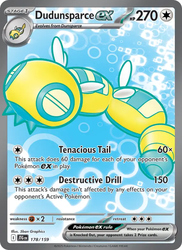 Dudunsparce ex Pokémon card