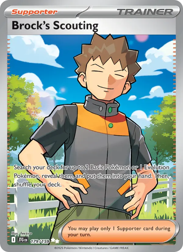 Brock's Scouting Pokémon card