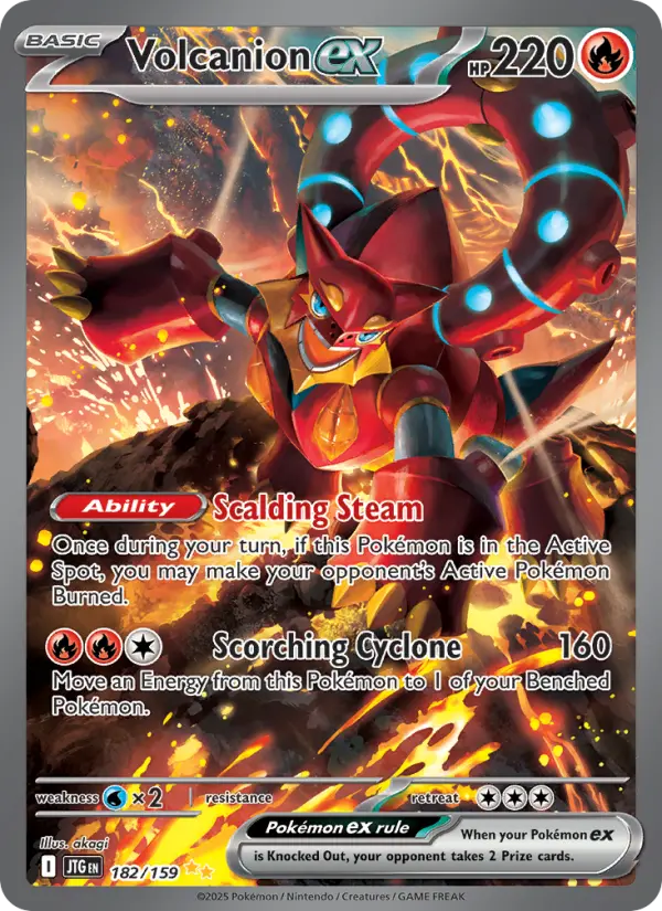 Volcanion ex Pokémon card