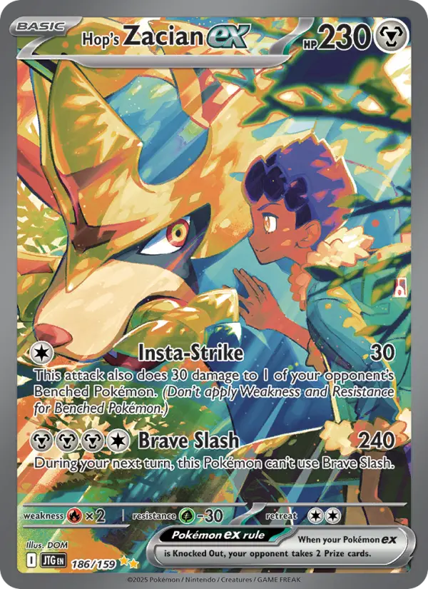 Hop's Zacian ex Pokémon card
