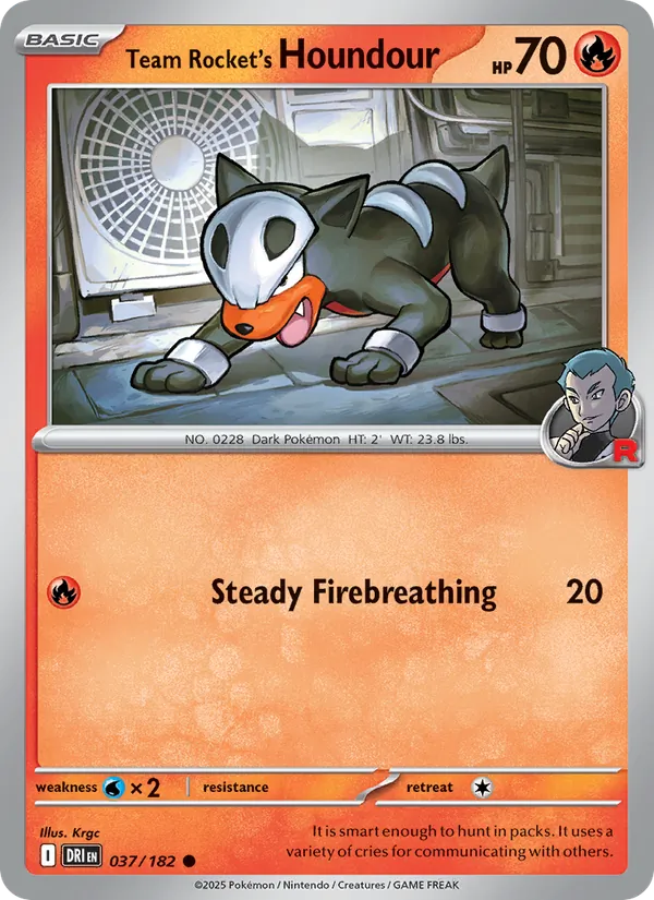 Team Rocket's Houndour card