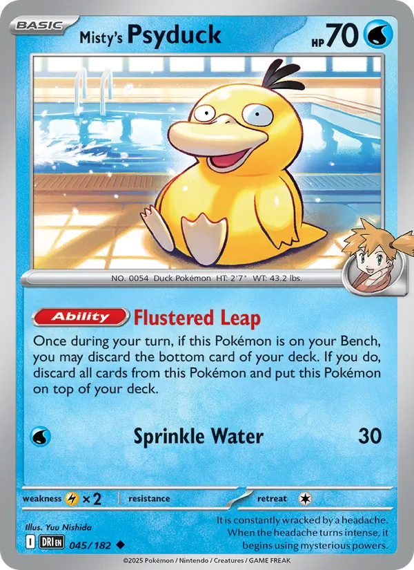 Misty's Psyduck card
