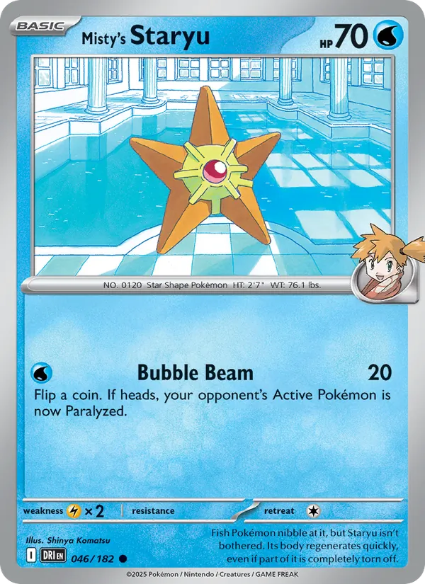 Misty's Staryu card
