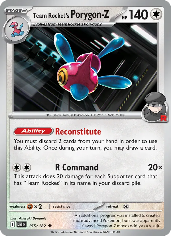 Team Rocket's Porygon-Z card