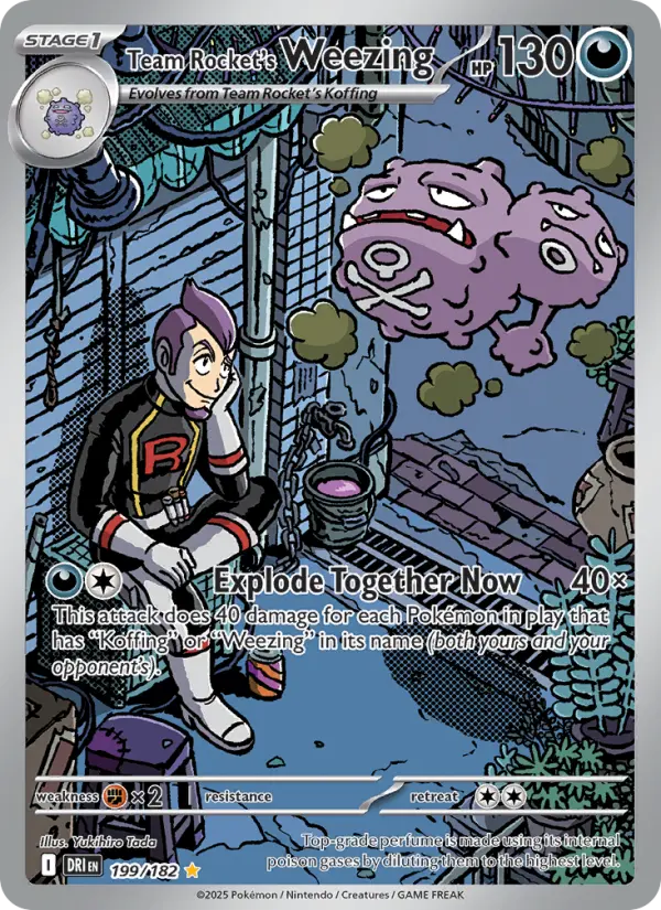 Team Rocket's Weezing Pokémon card