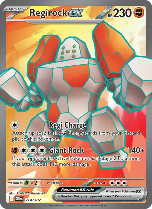 Regirock ex Pokémon card