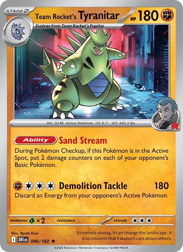 Team Rocket's Tyranitar card