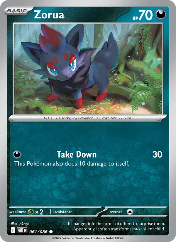 Zorua Pokémon card