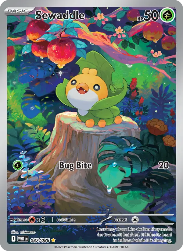 Sewaddle Pokémon card