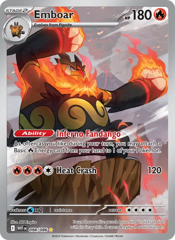 Emboar Pokémon card