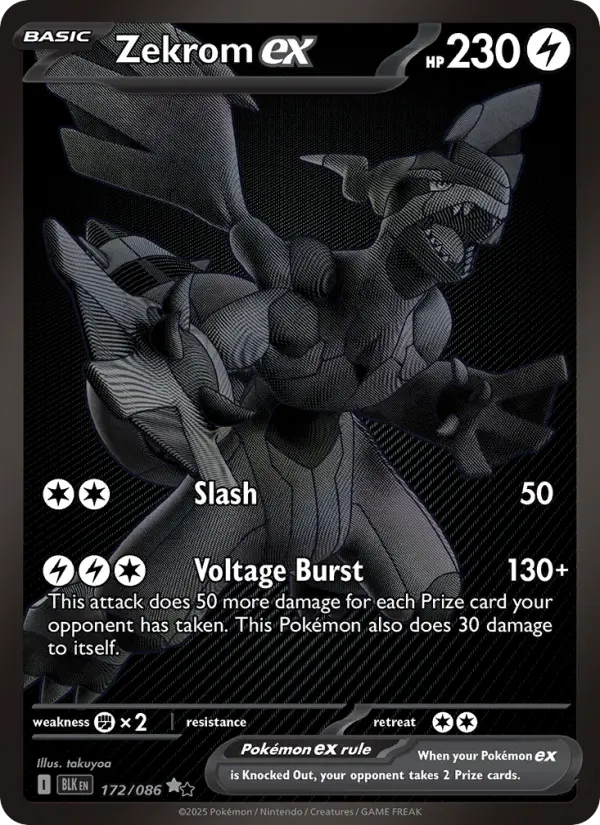 Zekrom ex Pokémon card