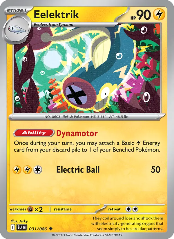 Eelektrik Pokémon card