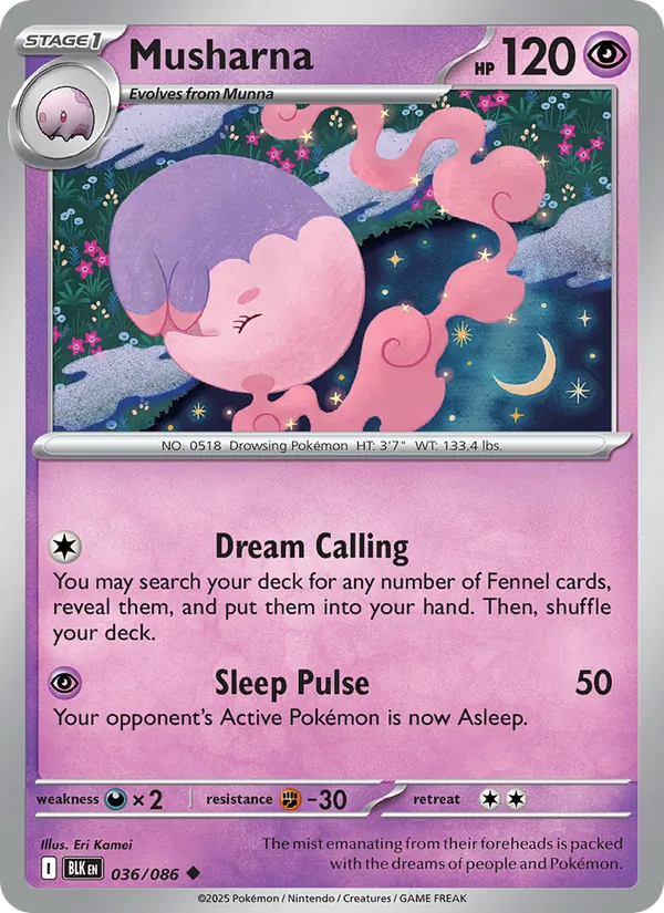 Musharna Pokémon card