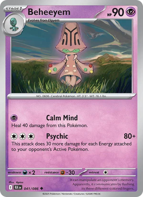 Beheeyem Pokémon card