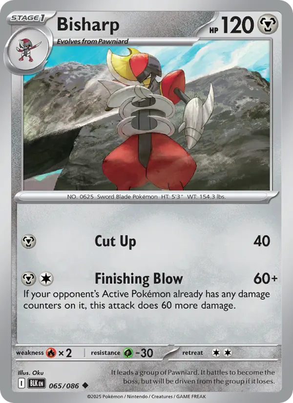 Bisharp Pokémon card